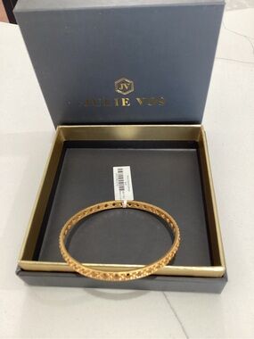 Julie Vos Gold Hammered Edge Bangle Bracelet